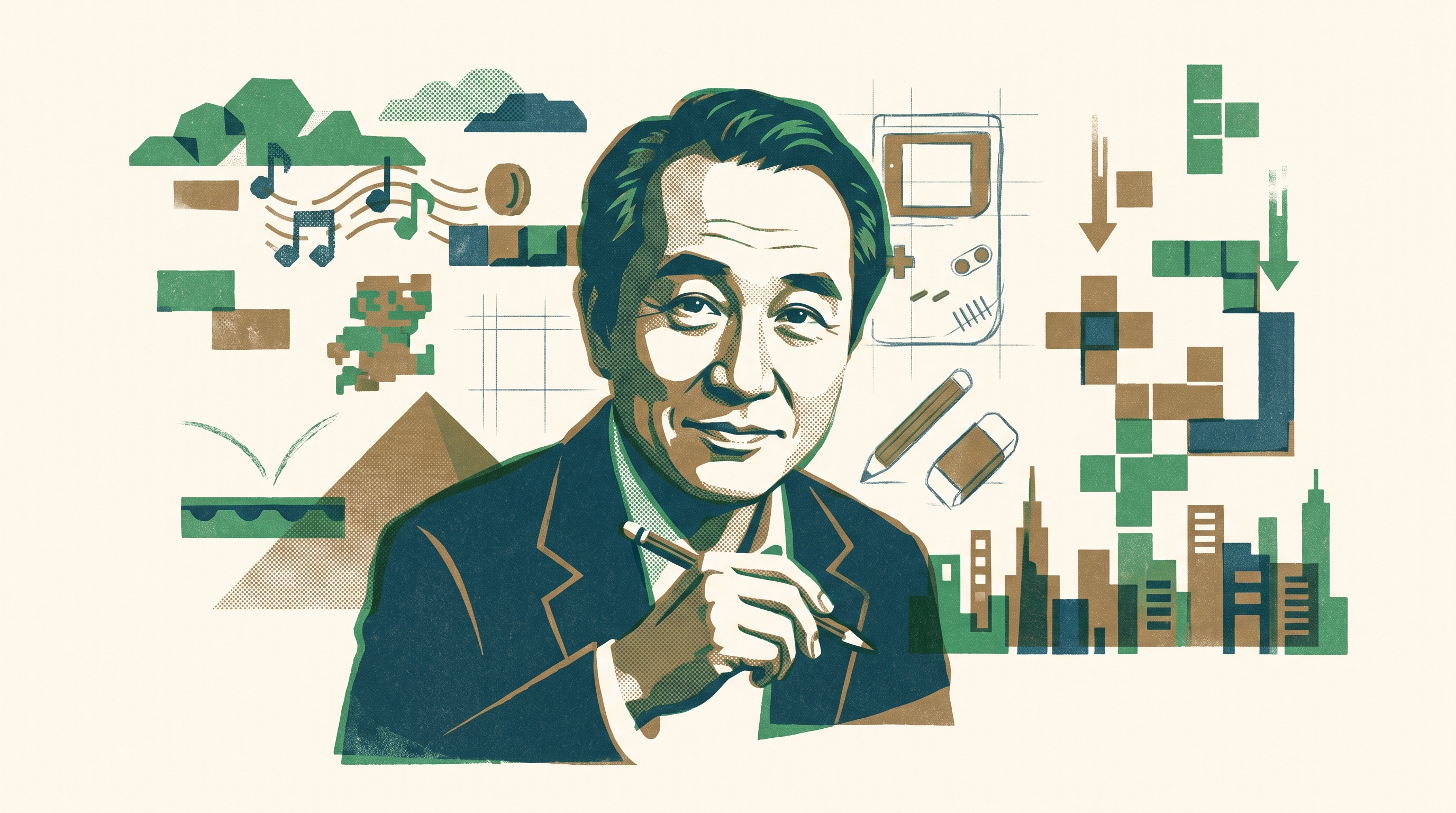 Gunpei Yokoi — Enjoy Game Japan Museum illustration