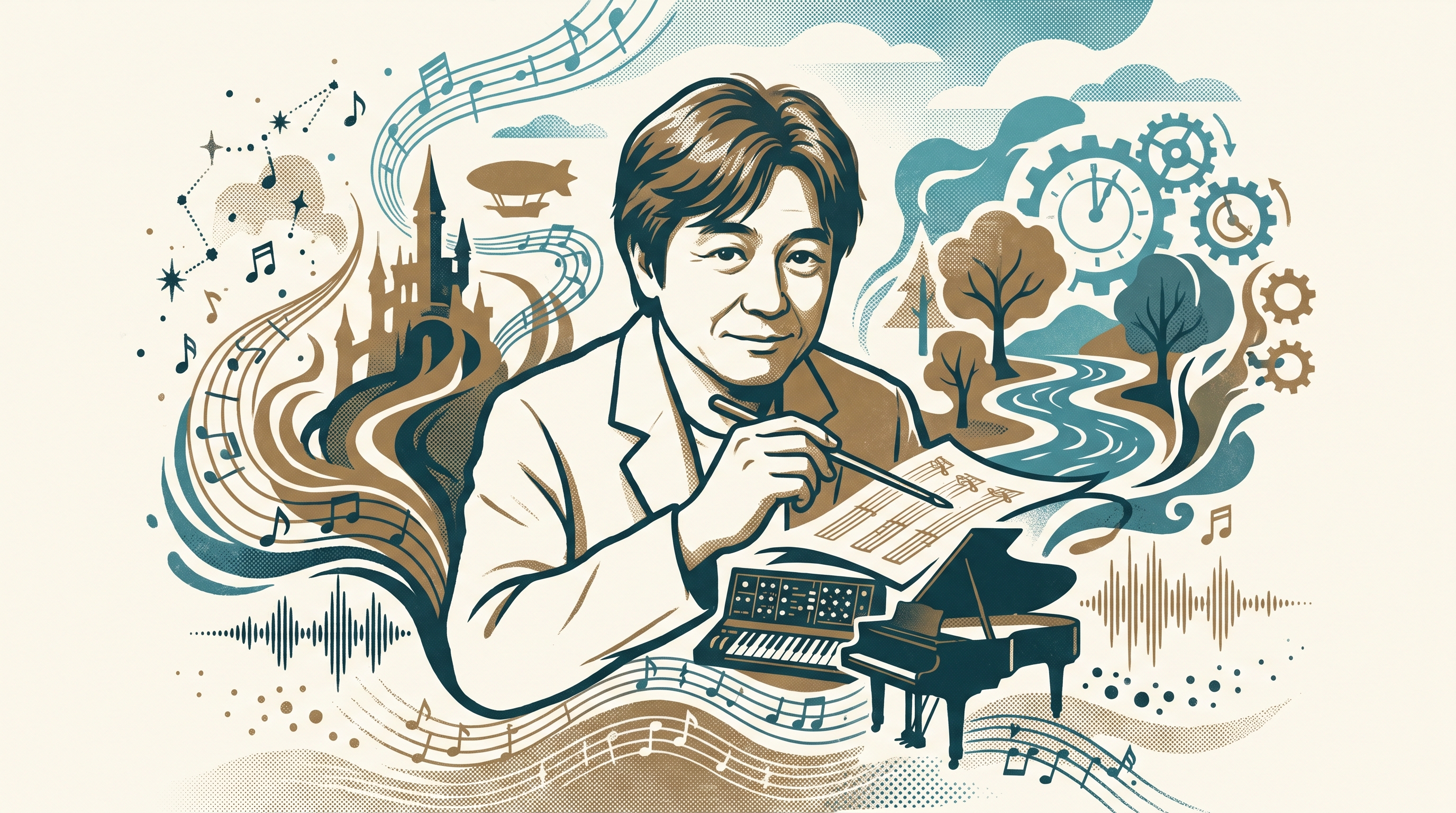 Hitoshi Sakimoto — Enjoy Game Japan Museum illustration