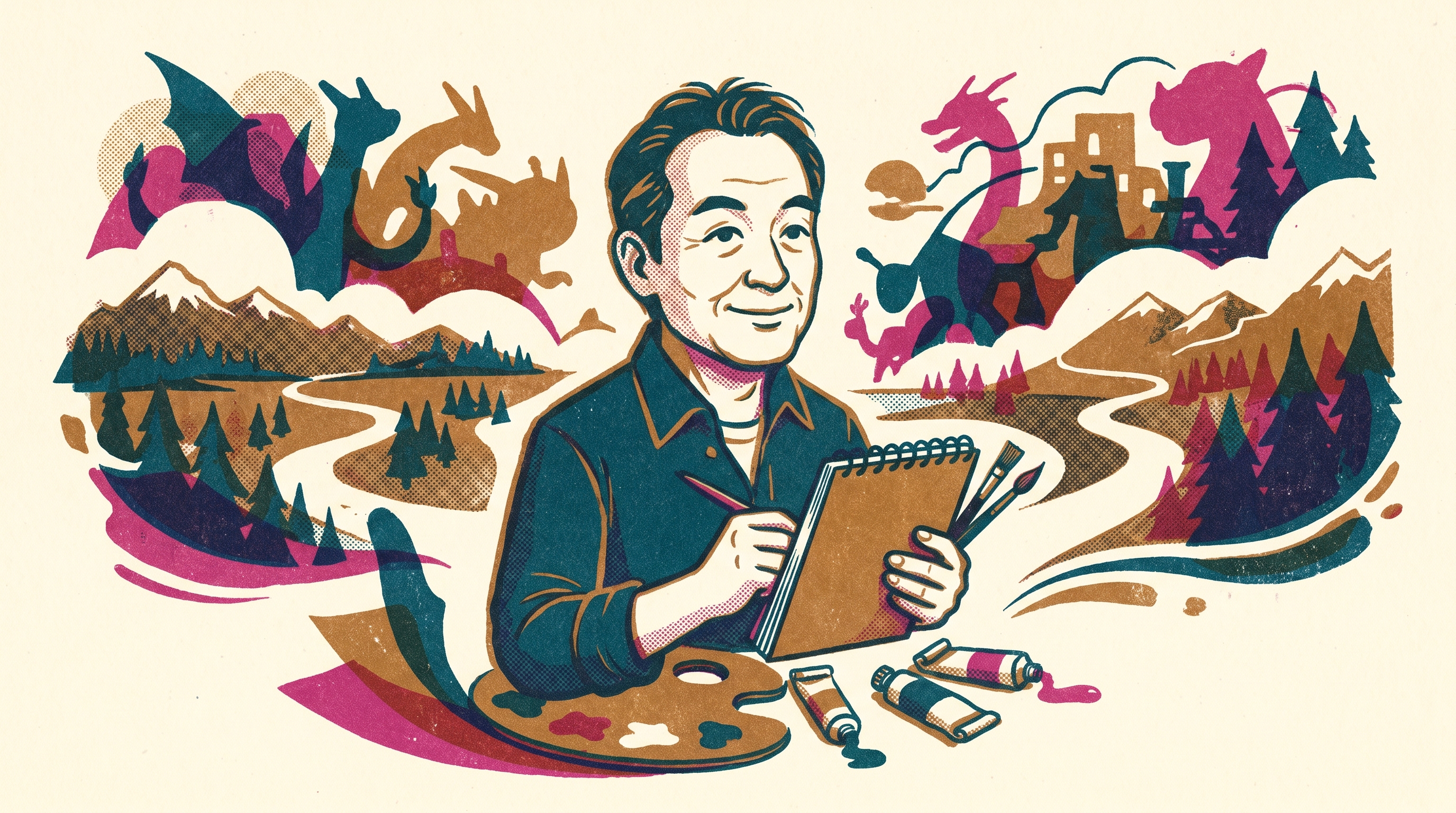 Ken Sugimori — Enjoy Game Japan Museum illustration