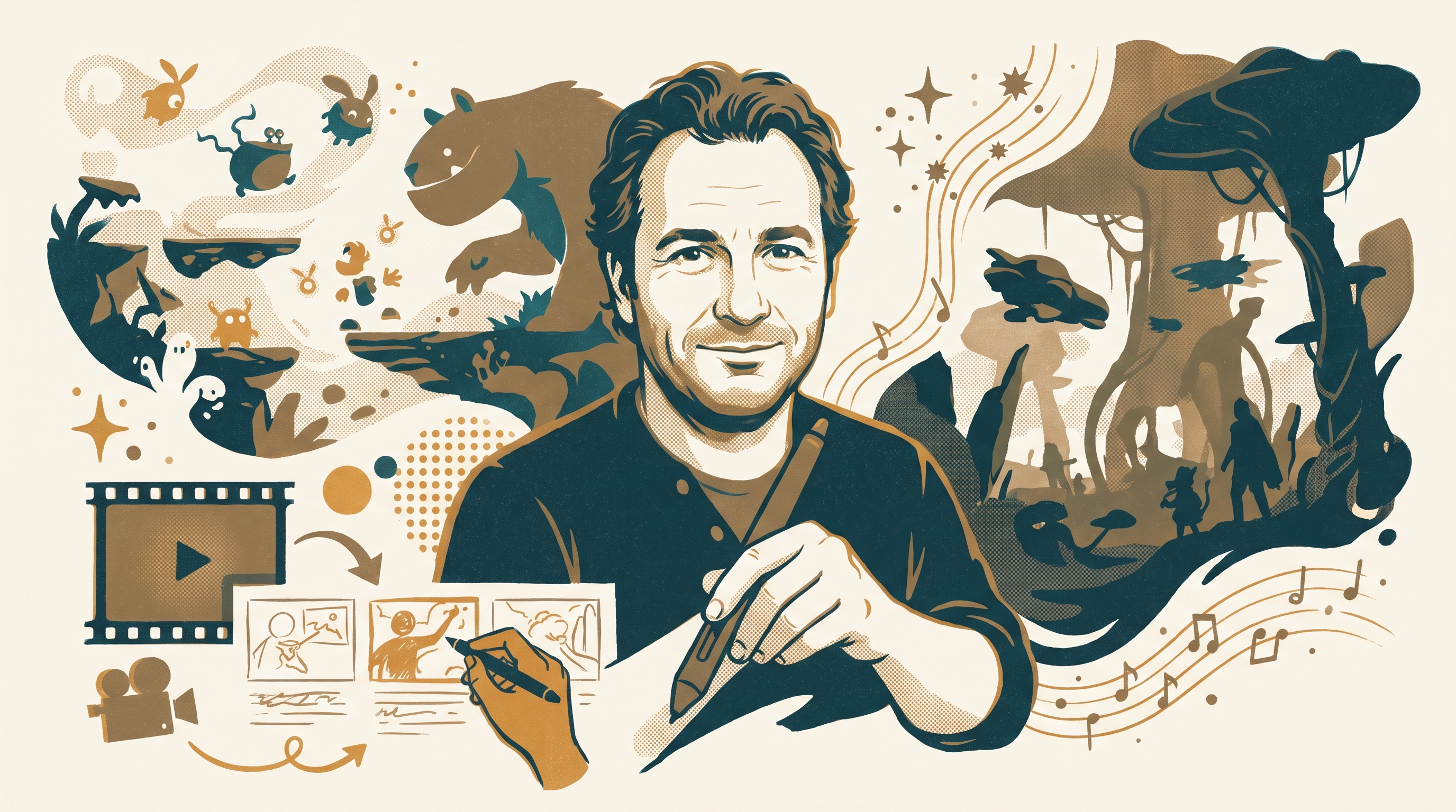 Michel Ancel — Enjoy Game Japan Museum illustration