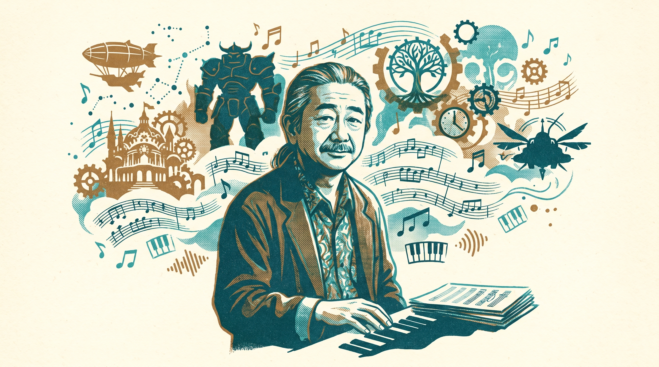 Nobuo Uematsu — Enjoy Game Japan Museum illustration