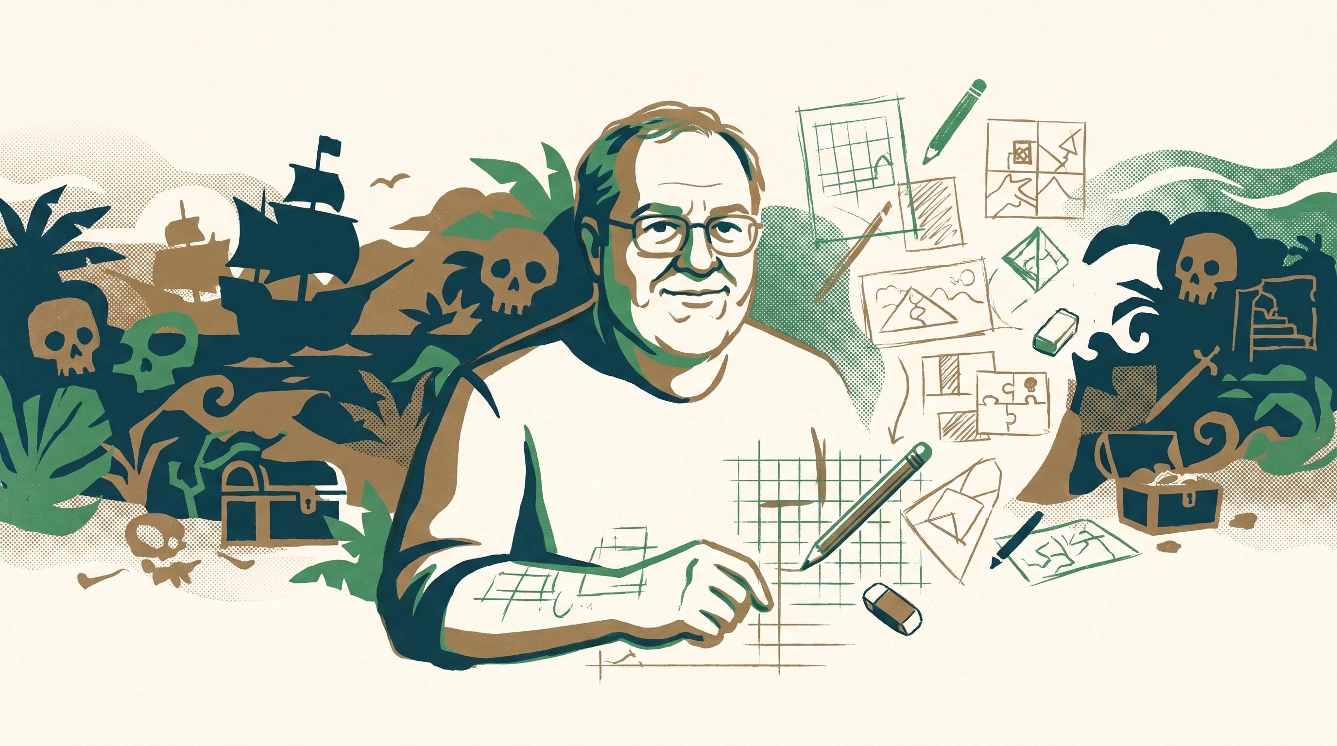 Ron Gilbert — Enjoy Game Japan Museum illustration