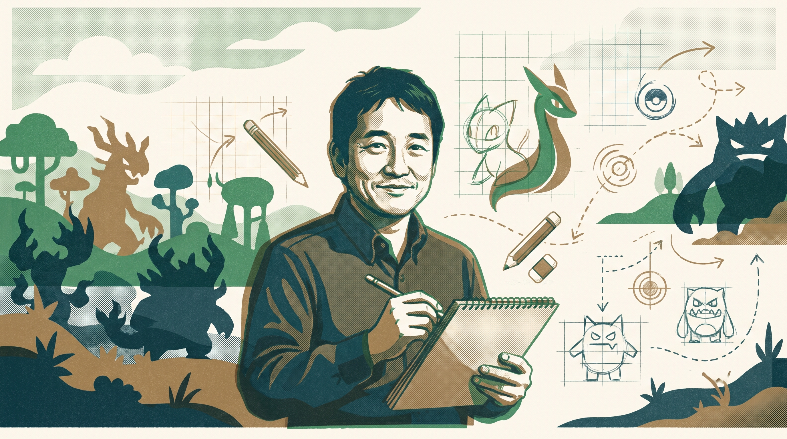 Satoshi Tajiri — Enjoy Game Japan Museum illustration