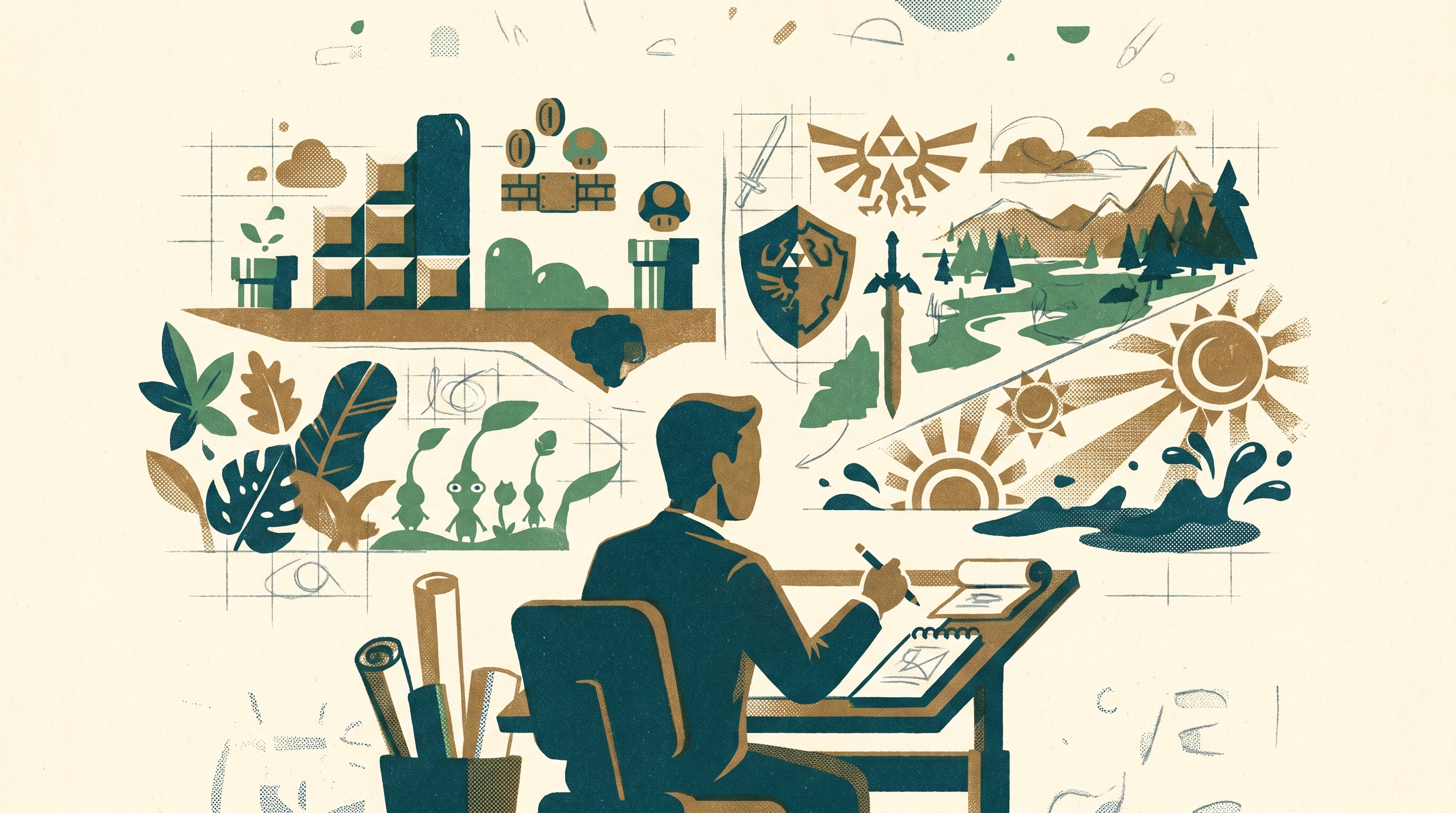 Shigeru Miyamoto — Enjoy Game Japan Museum illustration