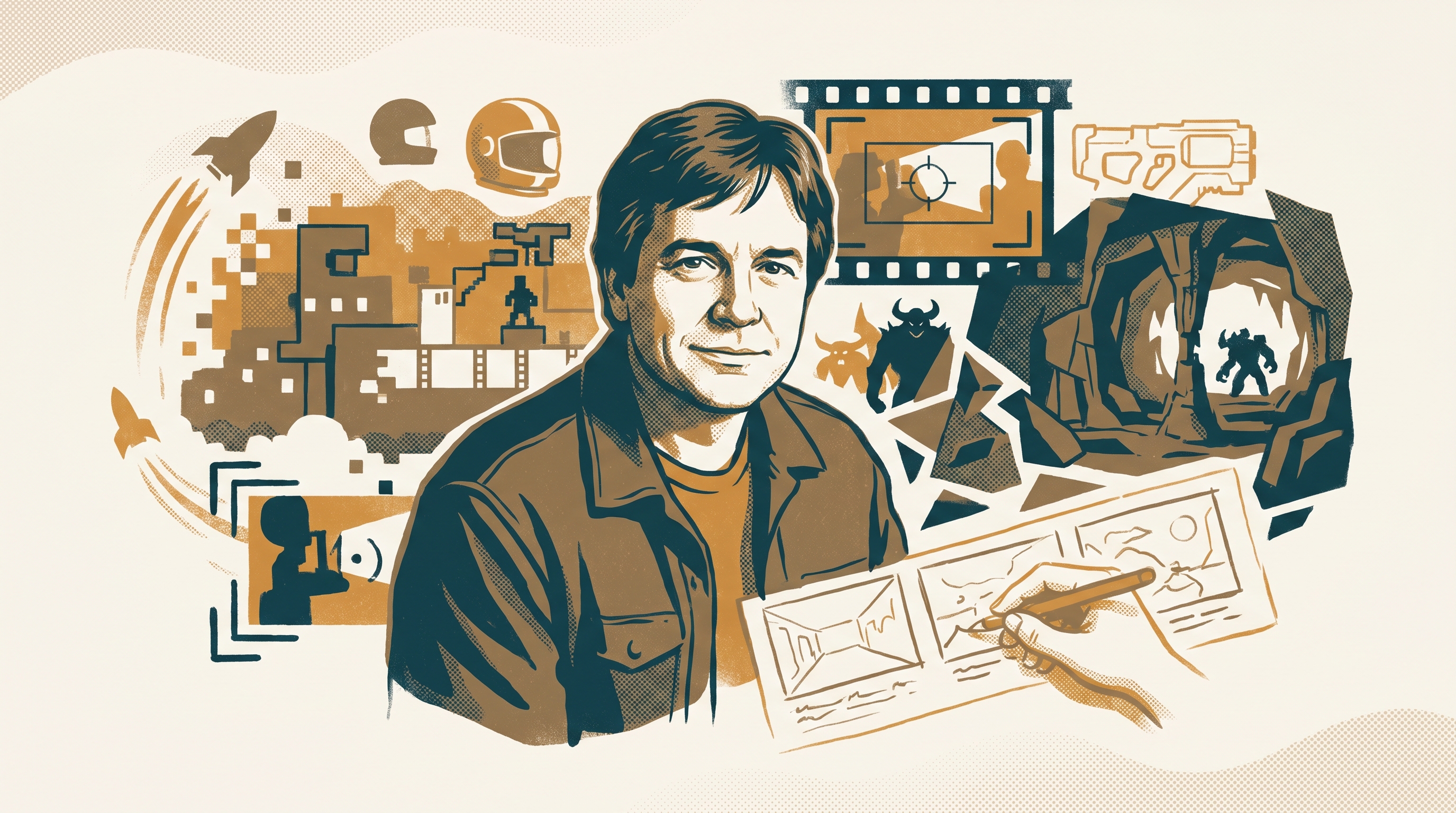 Tom Hall — Enjoy Game Japan Museum illustration