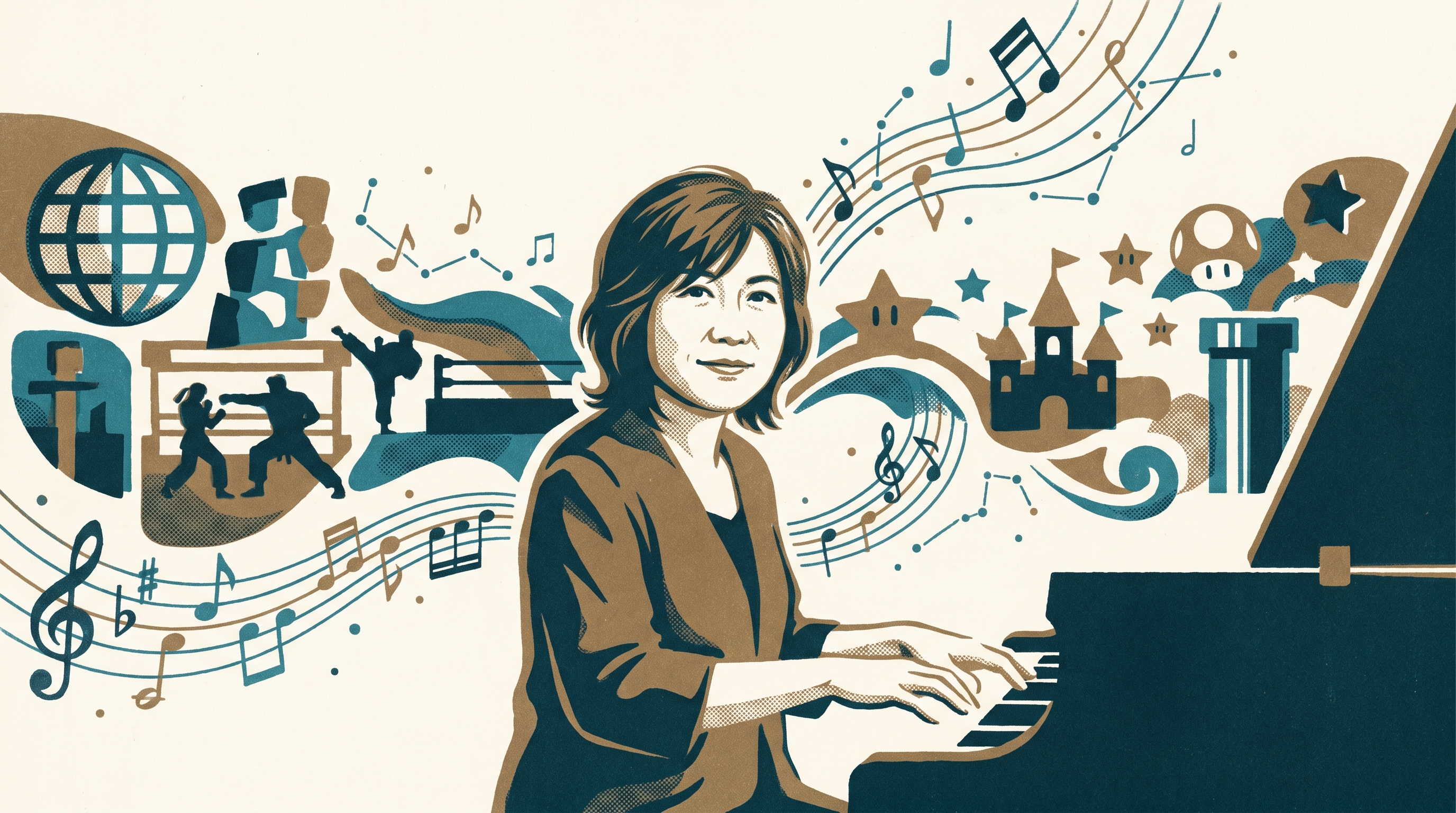 Yoko Shimomura — Enjoy Game Japan Museum illustration