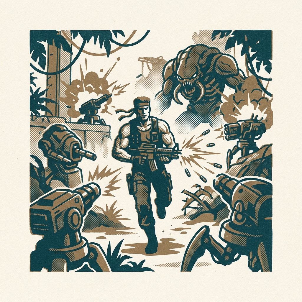 Contra: Operation C for Game Boy (1991) — Konami fit the full Contra experience onto a handheld and invented the homing gun a