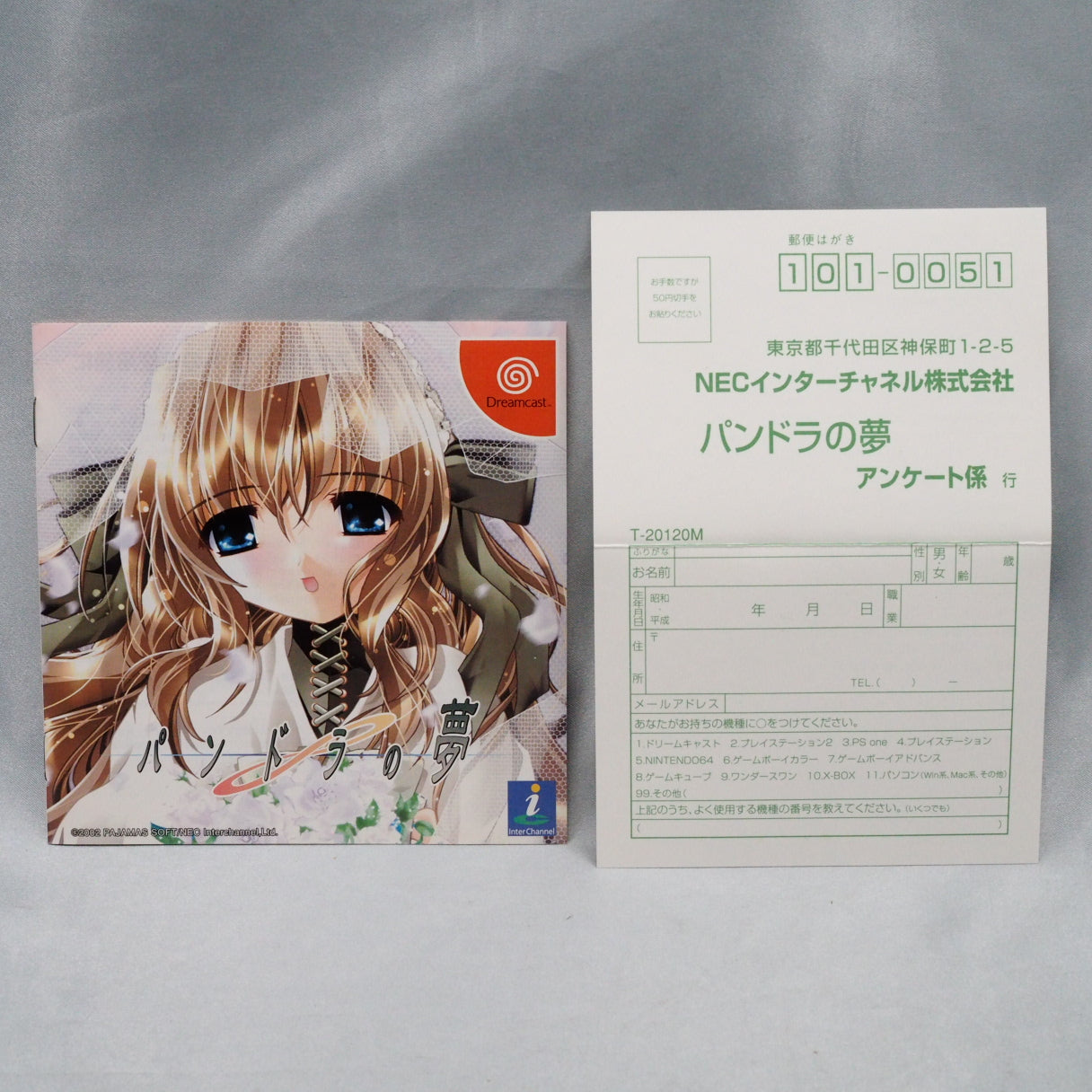 Dream In Pandra's Box / Pandora no Yume (2002, Dreamcast) — a Japan-only loop adventure visual novel published by NEC Interch — photo 4