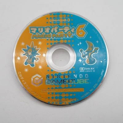 Mario Party 6 (GameCube, 2004) introduced the microphone peripheral and day/night cycle. No save battery — uses Memory Card f