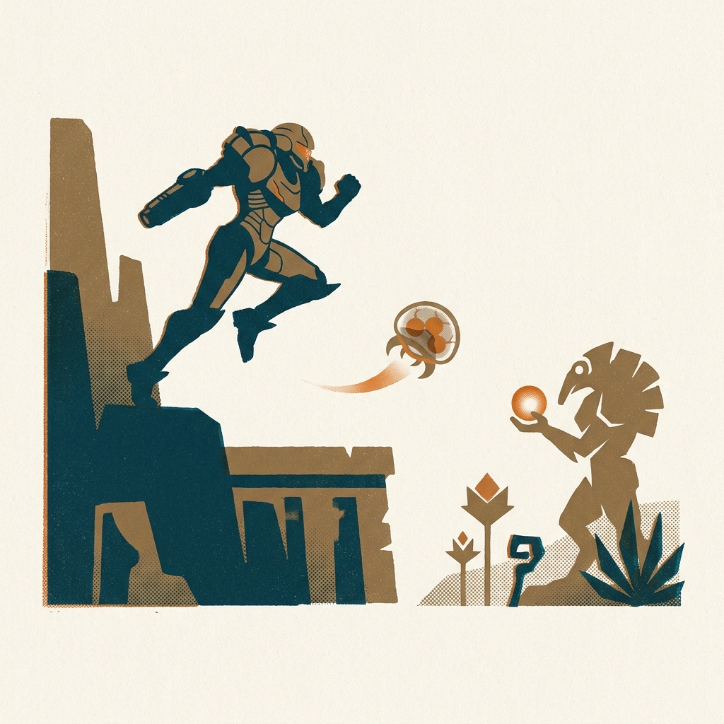 No map was given. Players sketched Zebes by hand. Samus — revealed female at the end — launched the Metroidvania genre (FDS,  — photo 9