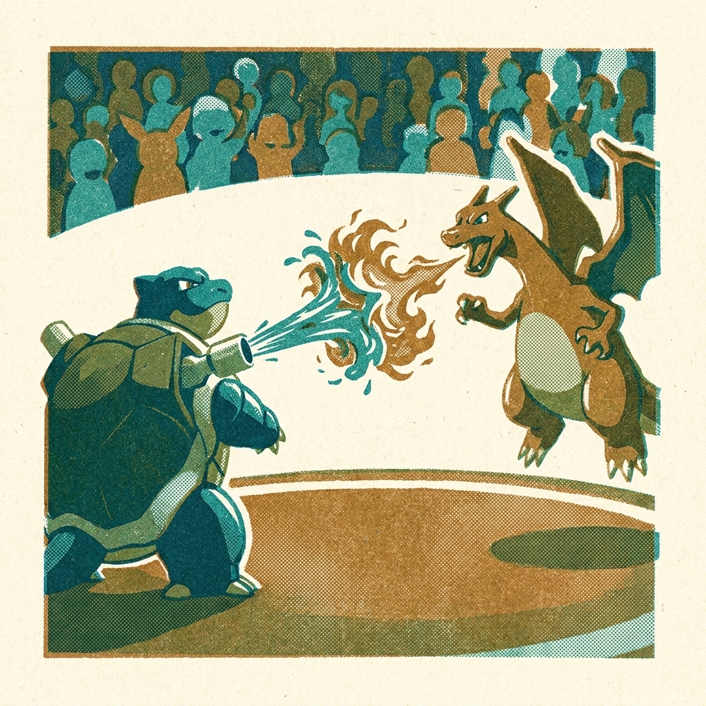 Japan got a 42-Pokémon Stadium in 1998 that never left. Pokémon Stadium (1999, Nintendo 64) was the world's first look at all