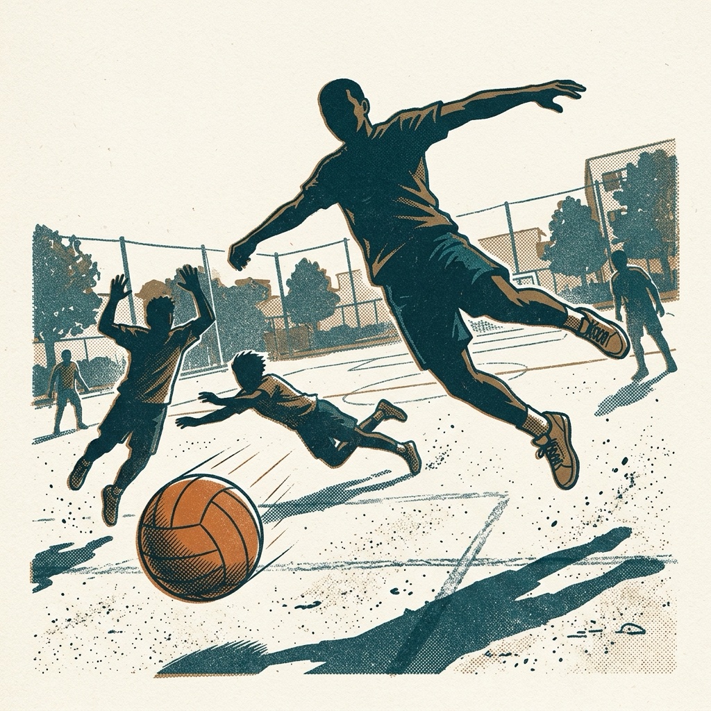 Four players simultaneously on a Famicom in 1988 — and aerial super shots that blast opponents off the court. Super Dodge Bal