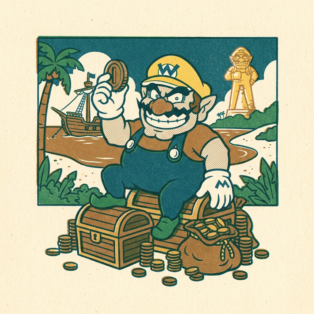 Max out coins and Wario earns a planet with his face on it. Wario Land: Super Mario Land 3 (1994, Game Boy) — R&D1 gave the v