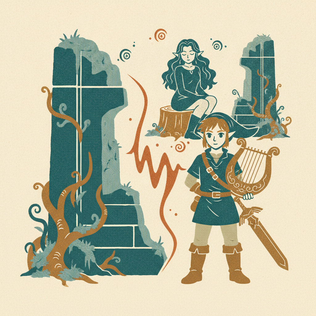 Capcom's Flagship made this — not Nintendo. Oracle of Ages (GBC, 2001) was one of three planned Zelda games; the third was ca