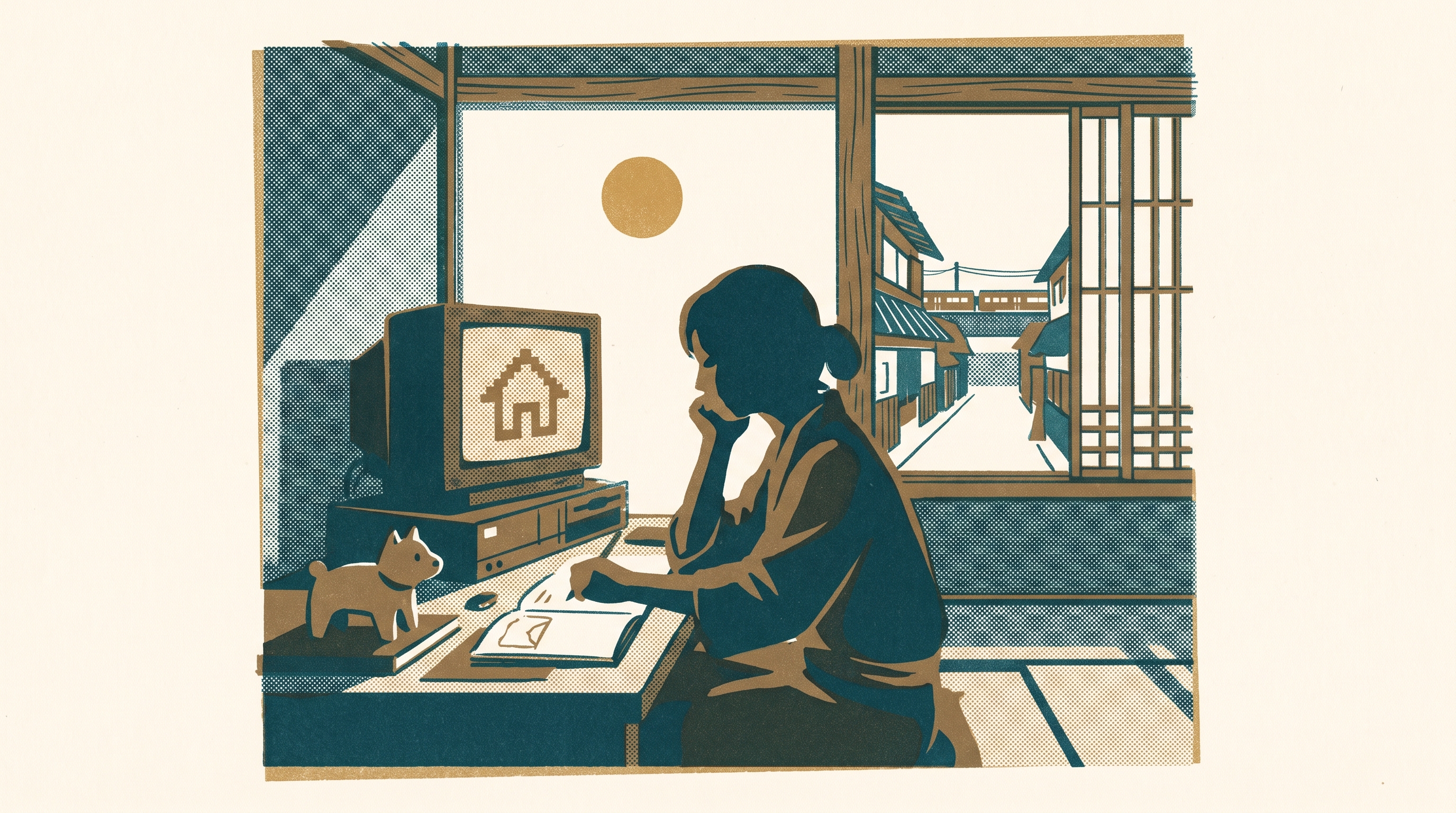 The Village Built from Loneliness — Enjoy Game Japan Museum illustration