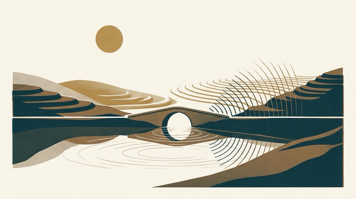 The same landscape, redrawn in fewer colours. That was the work.